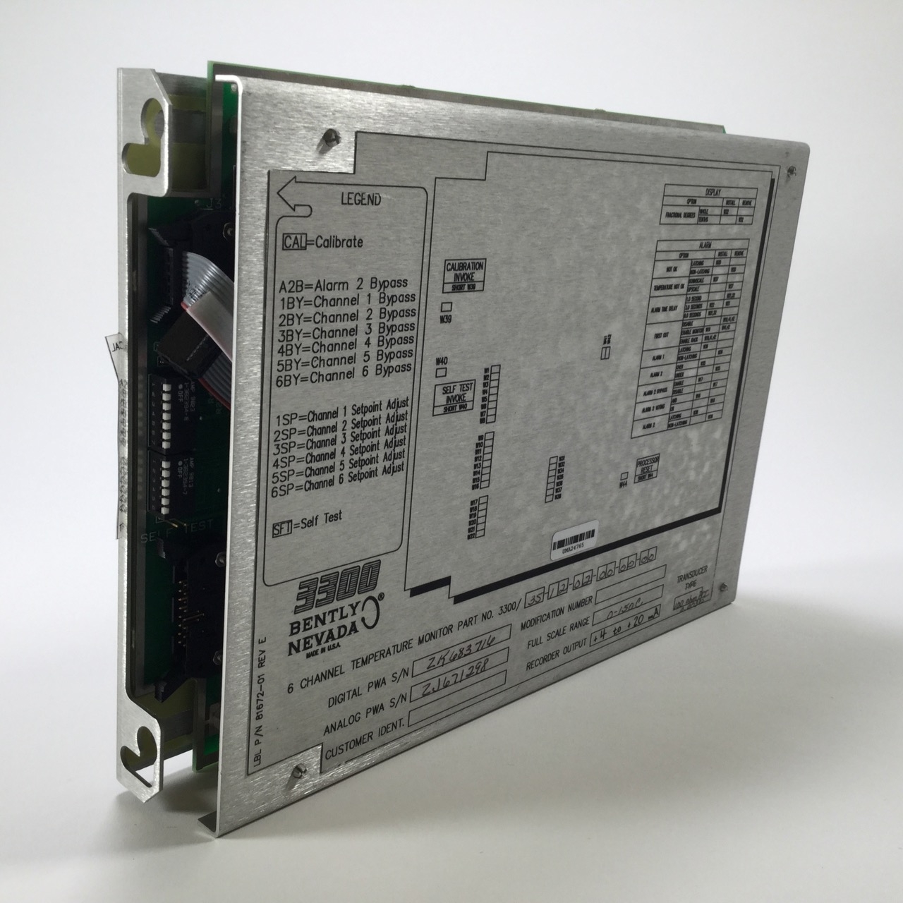 Bently Nevada 3300/ 35-12-02-00-00-00 6 channel temperature monitor Used UMP