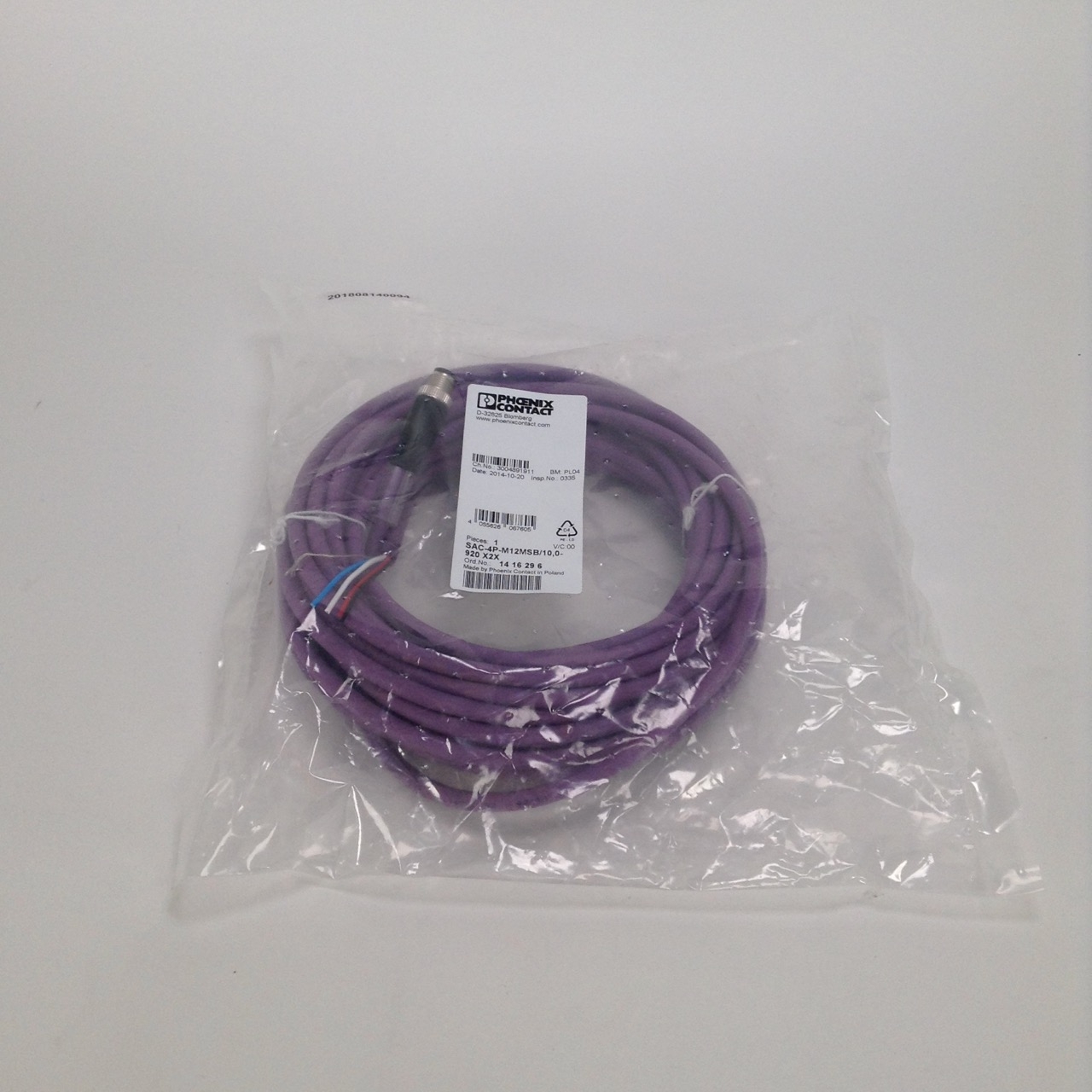 Phoenix Contact 1416296 System cable SAC-4P-M12MSB/10,0-920 X2X New NFP Sealed