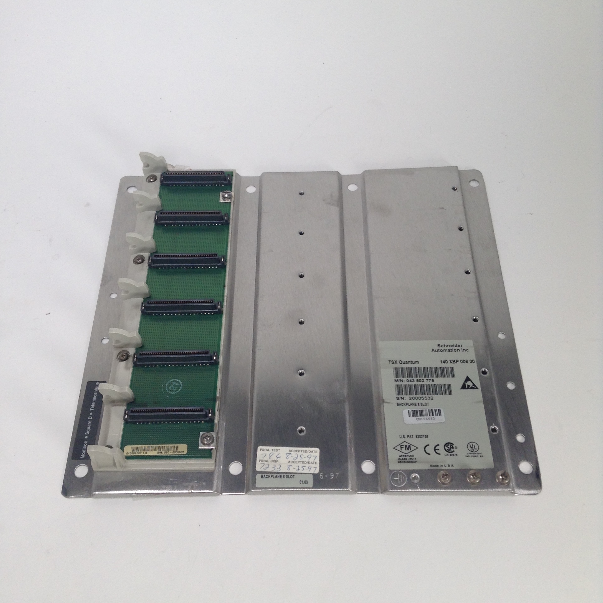 Schneider Electric 140XBP00600 TSX Quantum Backplane 6 slot Used UMP