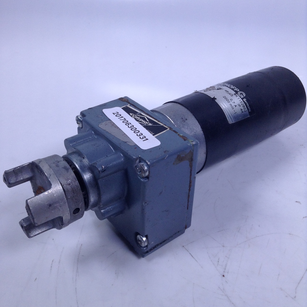 GROSCHOPP WK 1152802 Electric Motor 12W 24V 0.7A 2000rpm i:197 IP44 UMP