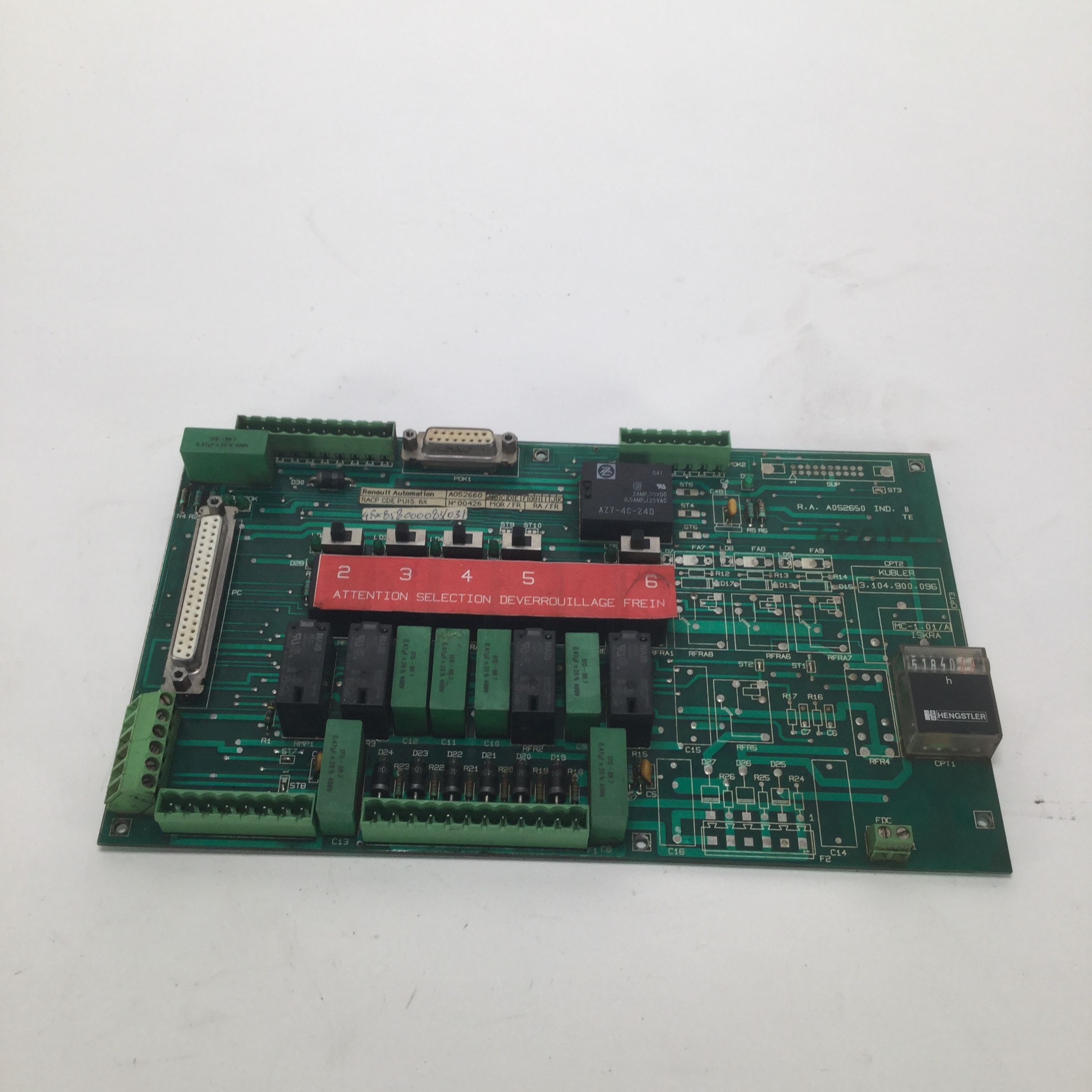Renault Automation A052660 plc board card RACP CDE puis 6X Used UMP