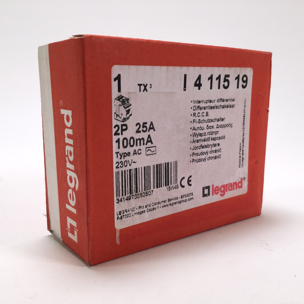 Legrand 411519 Circuit Breaker FI-Schutzschalter New NFP Sealed