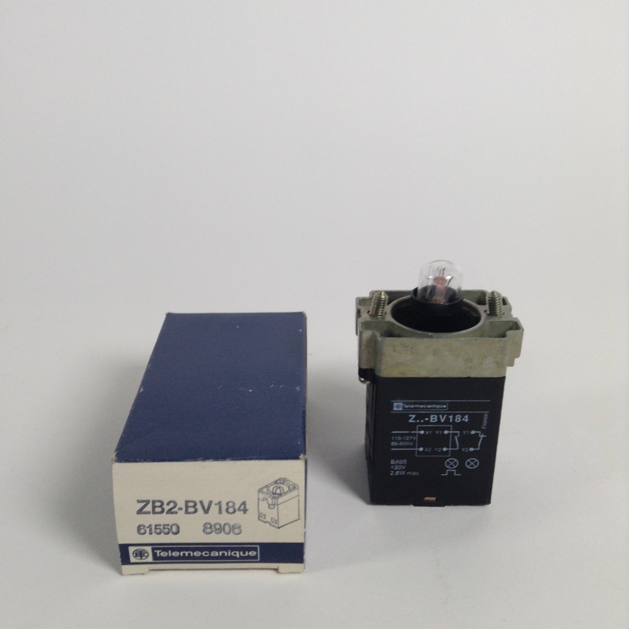 Telemecanique ZB2-BV184 Pilot light body flashing base 110-127V New NFP