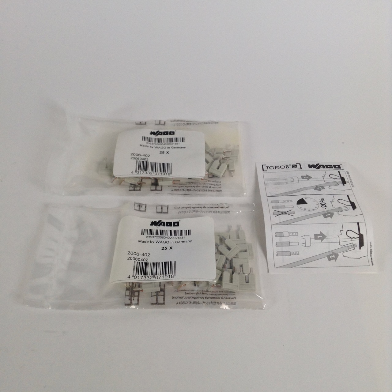 Wago 2006-402 Push-in type jumper bar New NFP (50pieces)