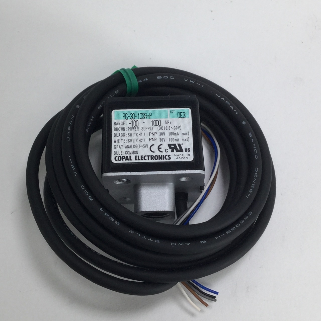 Copal PG-30-103R-P Pressure Gauge Manometer Druckanzeige 8~30V PG30103RP New NFP