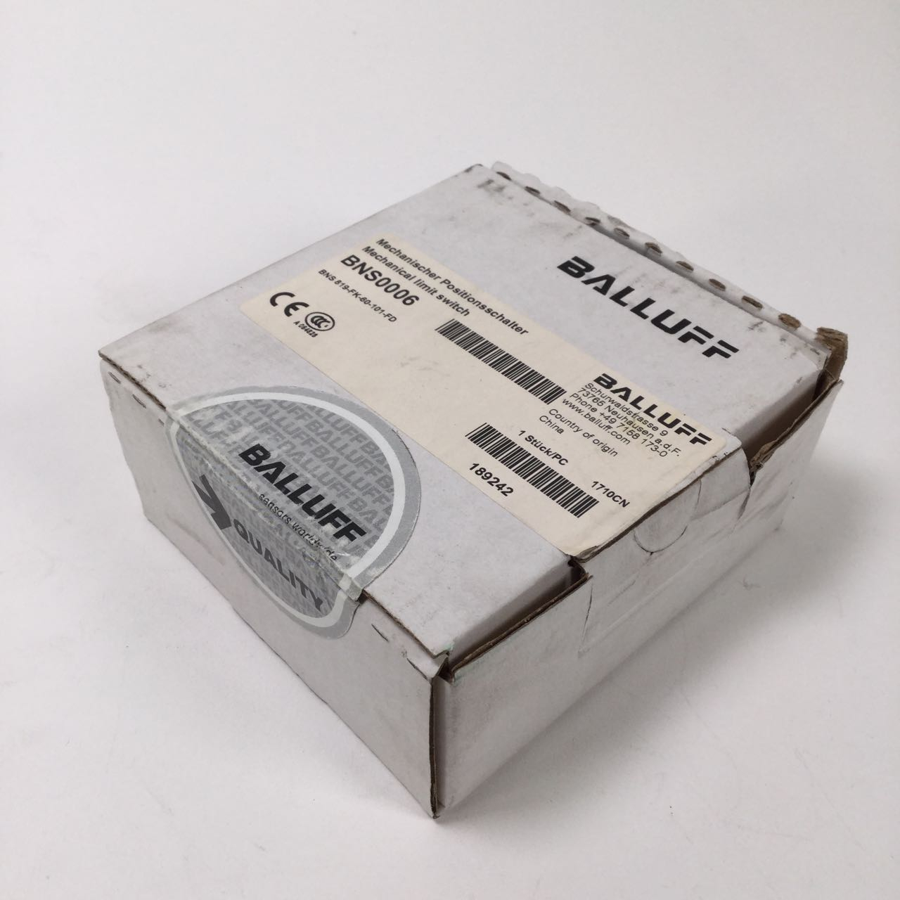 Balluff BNS819-FK-60-101-FD Mechanical position switch BNS0006 New NFP Sealed