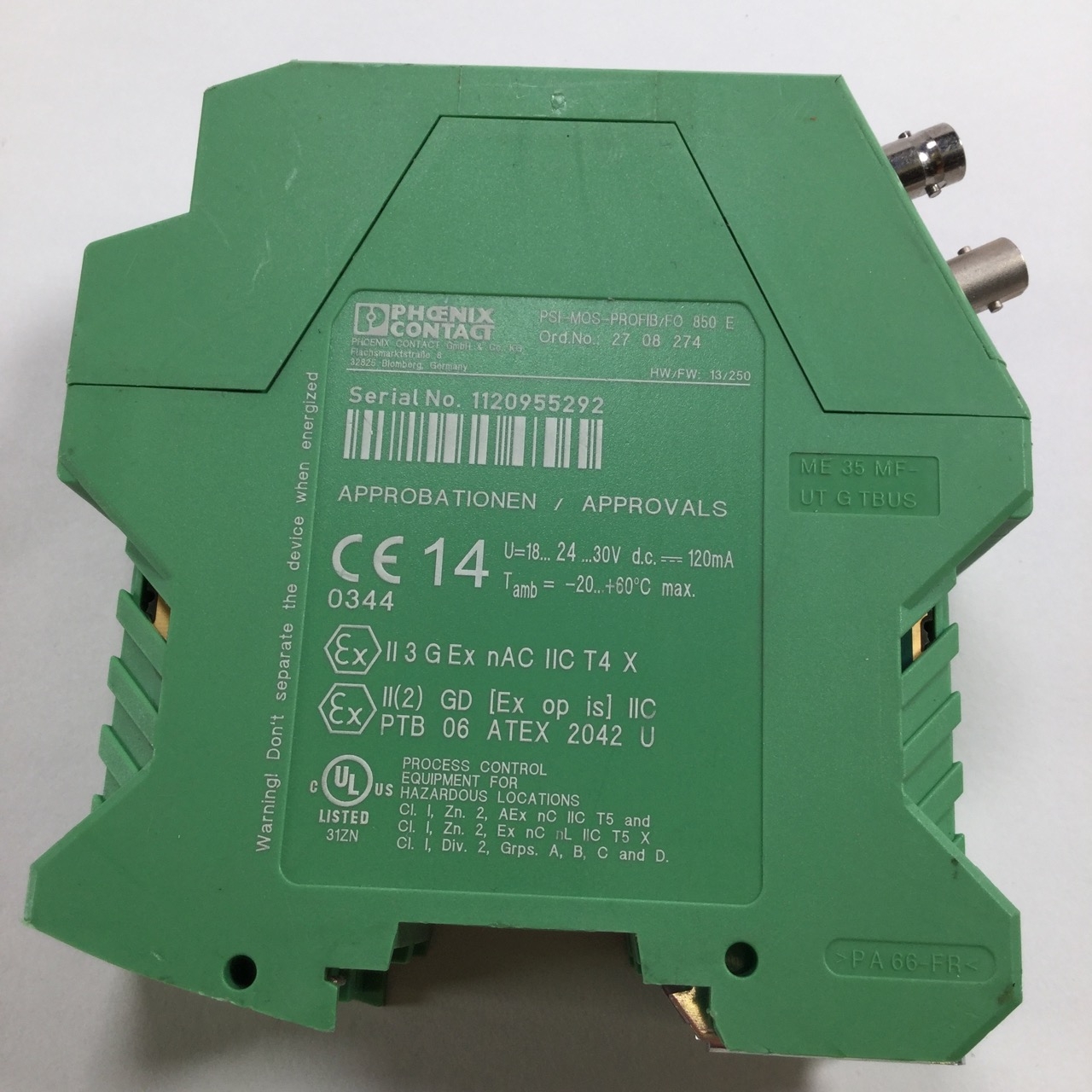 Phoenix Contact 2708274 PSI-MOS-PROFIB/FO 850 E Used UMP