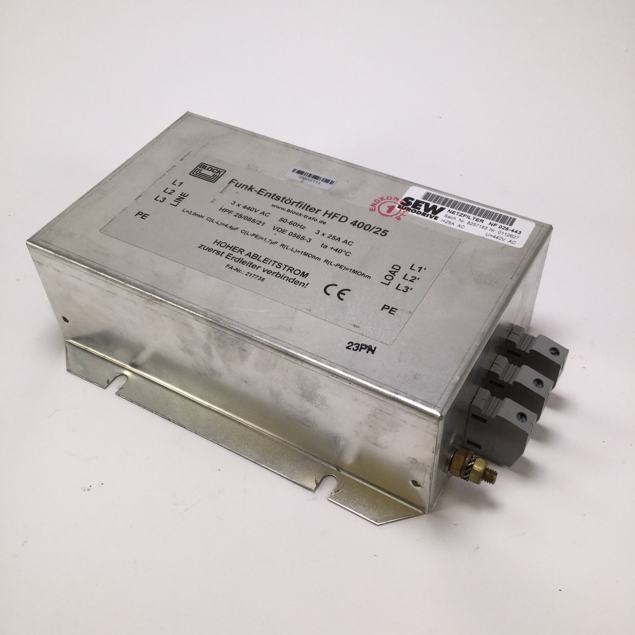 Sew NF025-443 Line Filter Netzfilter Used UMP