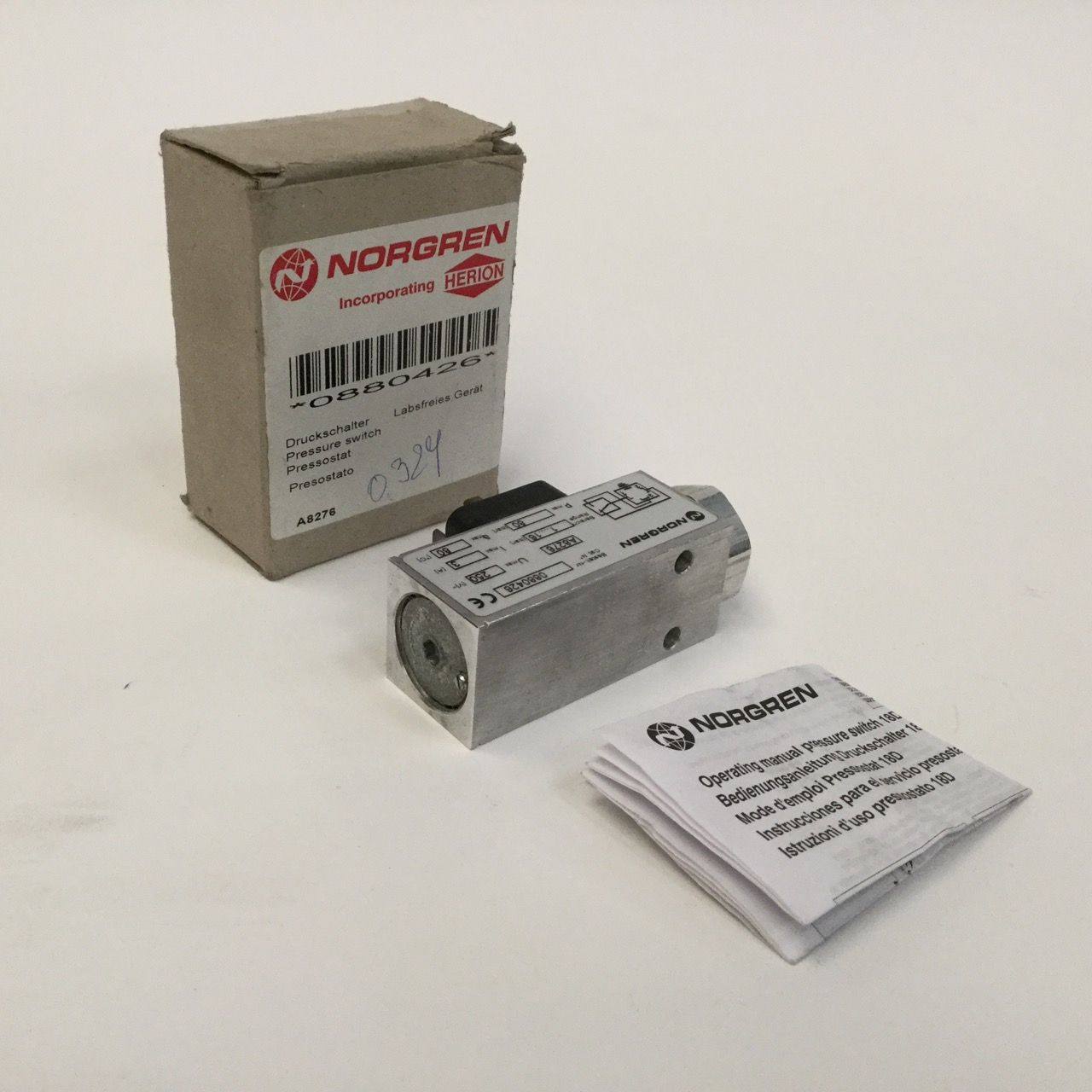 Norgen 0880426 Pressure Switch Druckschalter 80Bar New NFP