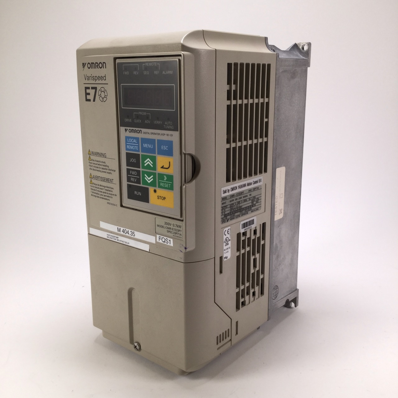 Omron CIMR-E7Z23P7 Inverter Used UMP