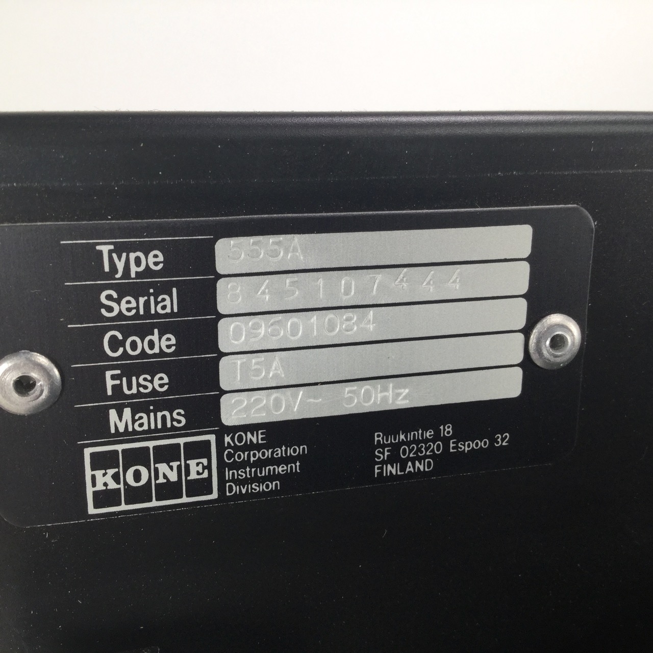 Kone Instrument Division Rack 555A UMP