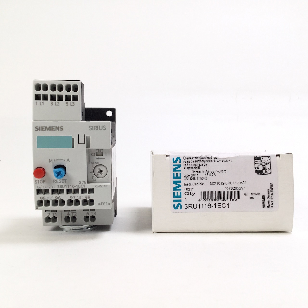 Siemens 3RU1116-1EC1 Overload Relay New NFP